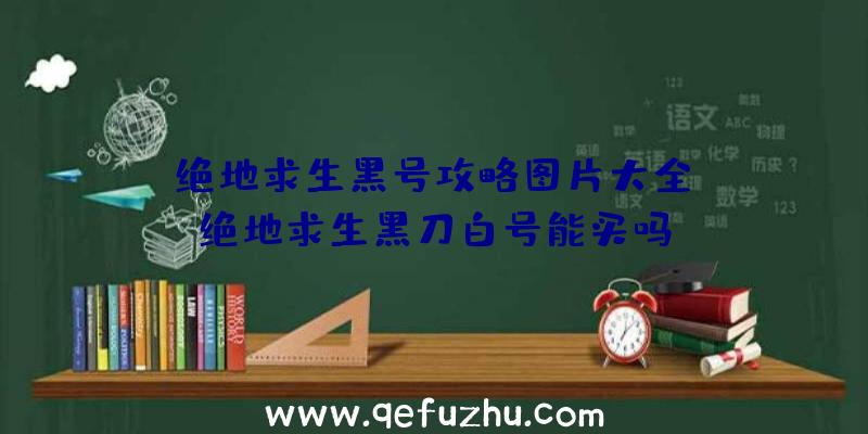 「绝地求生黑号攻略图片大全」|绝地求生黑刀白号能买吗